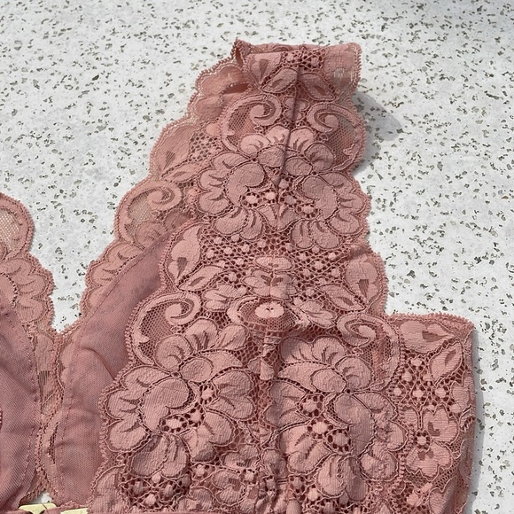 Dusty Pink Lace Free People We Are HAH Got Ur Back Bra in Copper Rose - Picture 13 of 16